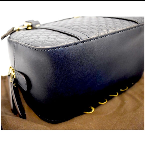 🆕💯% Auth Gucci Navy Blue Satchel Microguccissima Bag - Picture 14 of 15